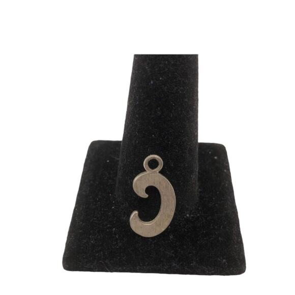 Chic Letter Silver Plated C Design Encrusted With Rhinestones Retro Pendant - Picture 5 of 5